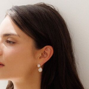 Double Freshwater Pearl Bridal Earrings